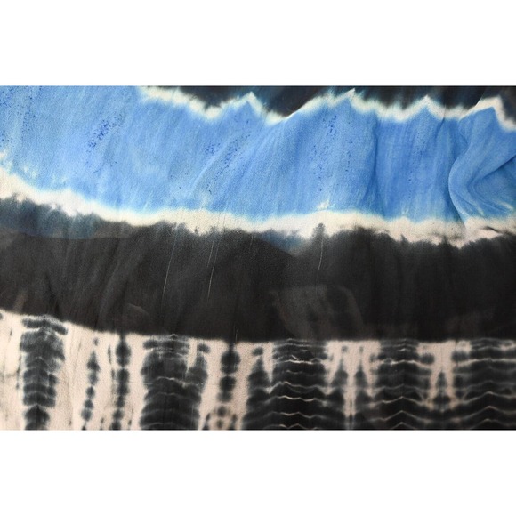 Raquel Allegra Dress Womens Blue Silk Tie Dye Kaftan Midi Size 0 / XS - Picture 6 of 6
